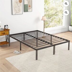 Mainstays Black Metal Platform Bed Frame